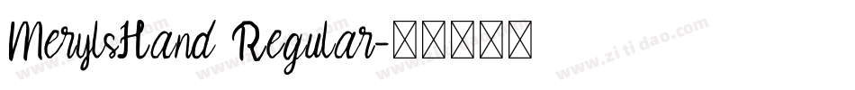 MerylsHand Regular字体转换